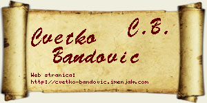 Cvetko Bandović vizit kartica